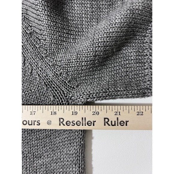 Coldwater‎ Creek Women Sweater Large Gray Full Zip Wool Blend Lagenlook - Picture 4 of 9